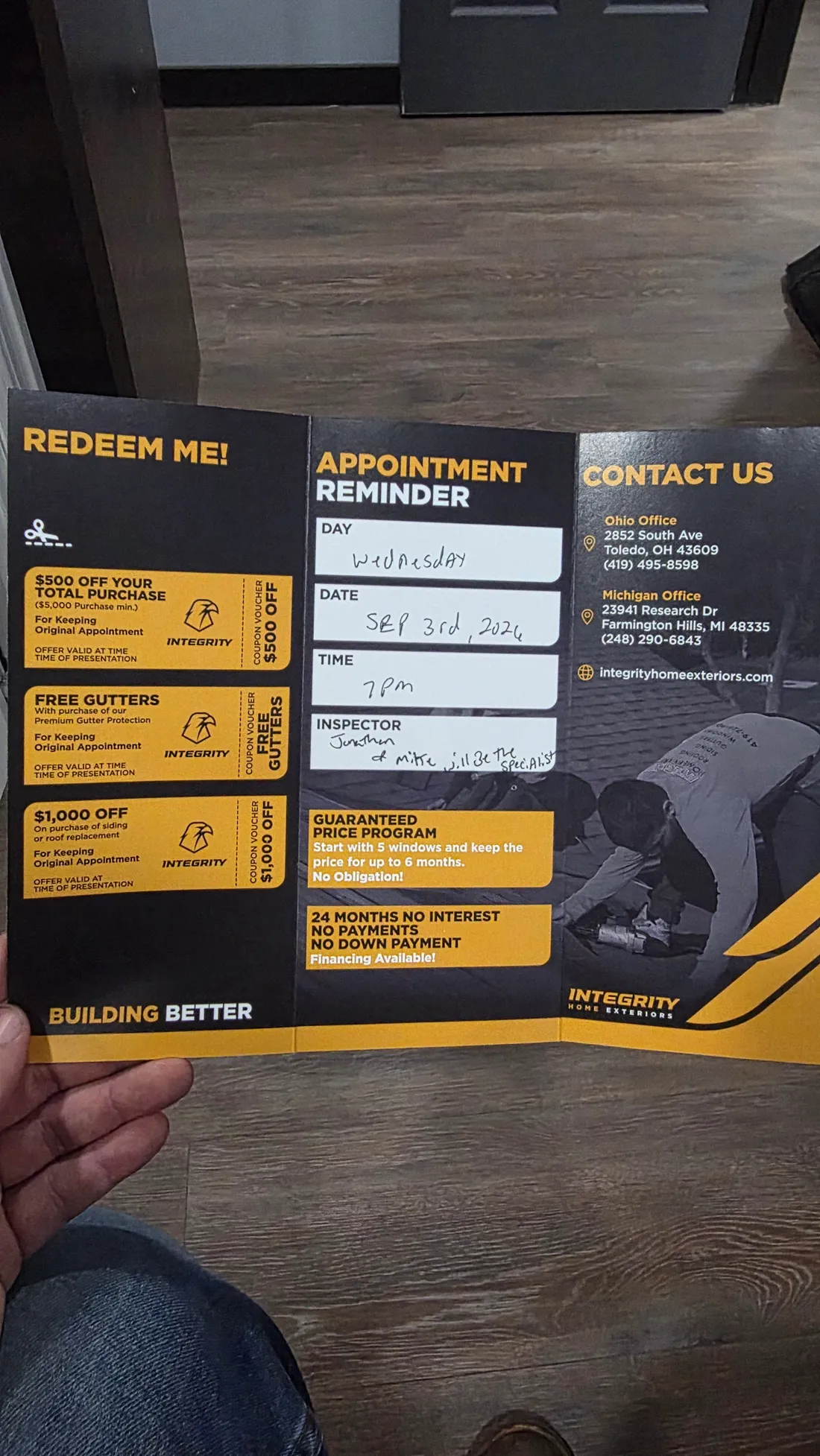 Integrity Home Exteriors: A Self-Generated Appointment That Sold a $17K Roof, Plus a Backlink From Their Marketing Director