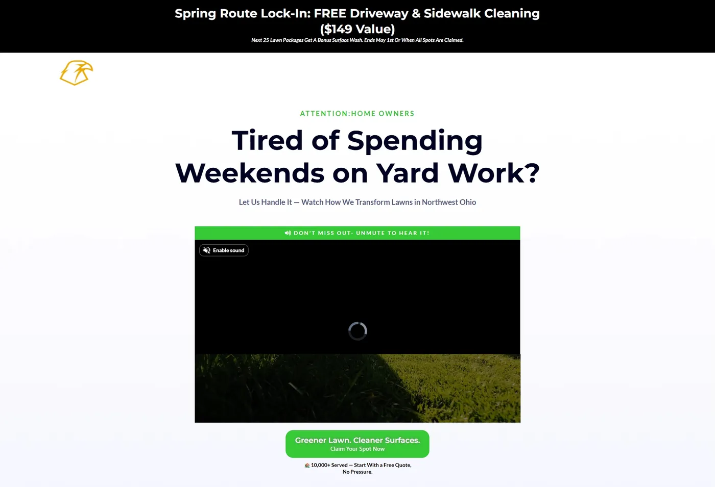 Integrity Lawn & Landcare: Two VSL Funnels and Videos We Produced, for Homeowners and Commercial